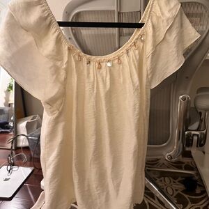 Elegant Cream Women's Top